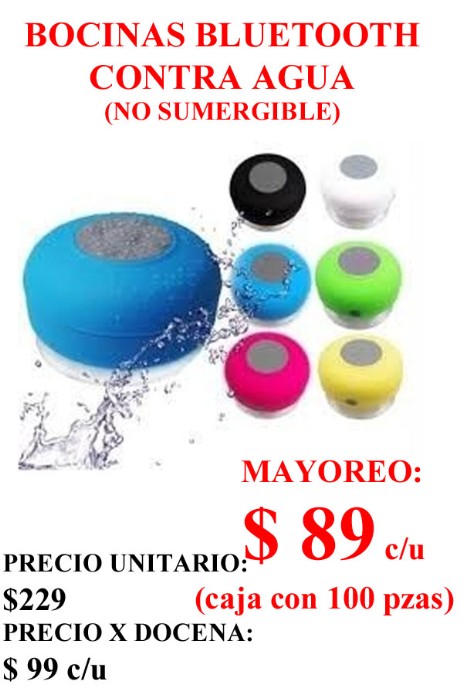 bocinas contra agua