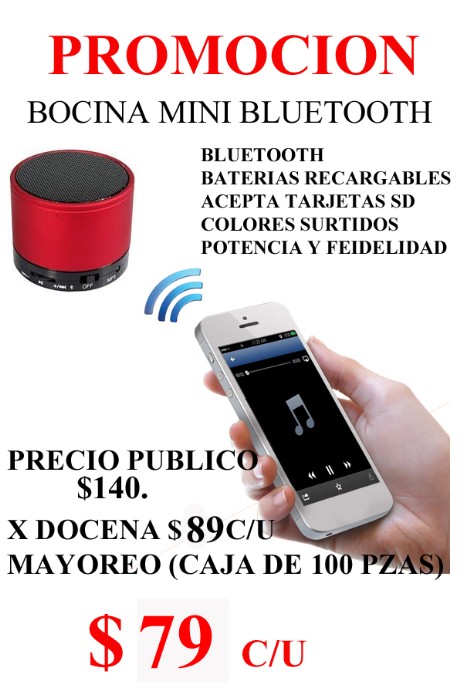 minibocina bluetooth promocion